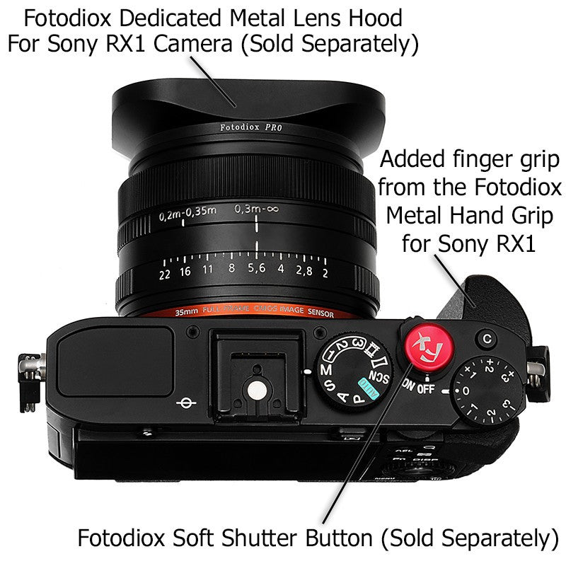 All Metal Black Camera Hand Grip for Sony DSC-RX1 Cyber-Shot Digital Camera with Battery Access