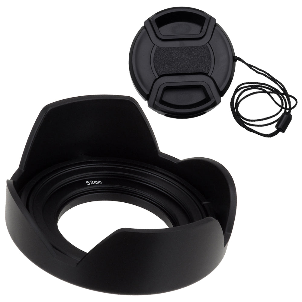 Fotodiox Reversible Lens Hood Kit for Samsung 16-50mm f/3.5-5.6 Power Zoom ED OIS Kit Lens, Reversible Tulip Flower Hood w/Cap f/Samsung Kit Lenses