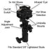 Optical Triggered Tri Flash Umbrella Bracket with Light Stand Mount