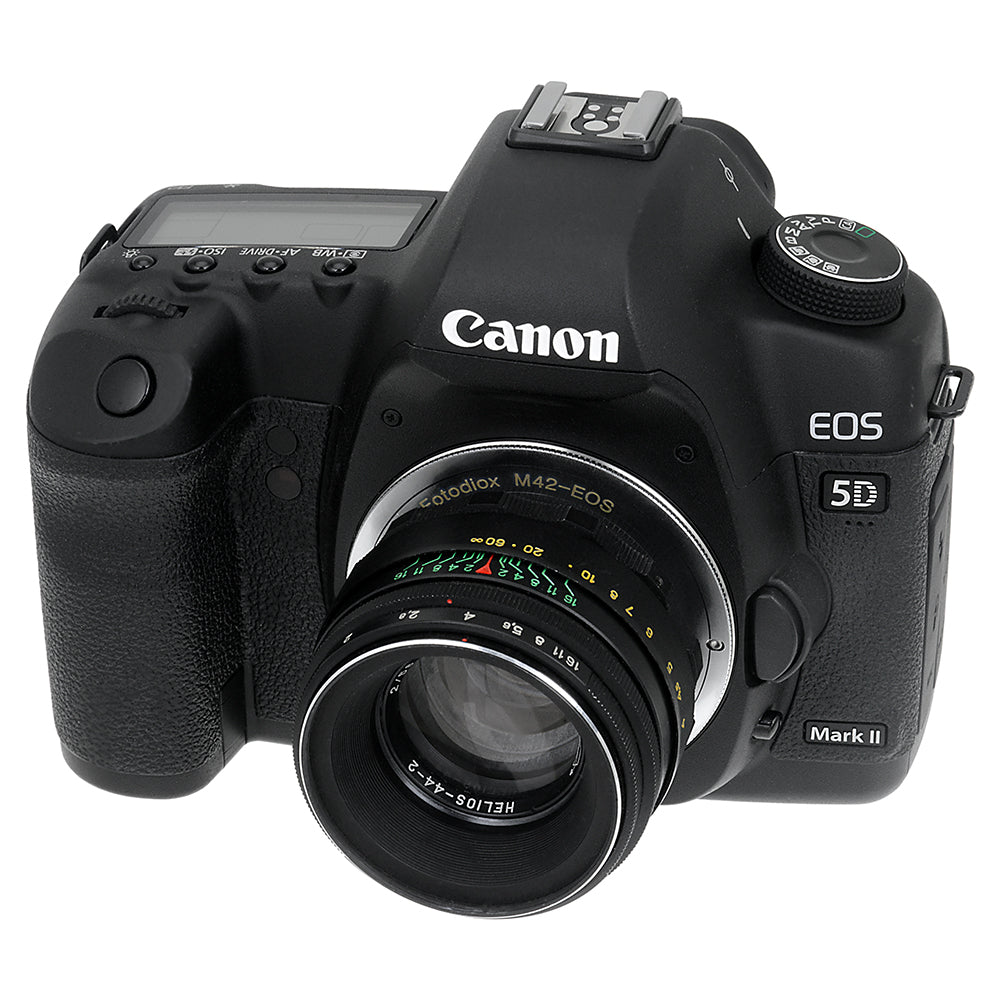 Fotodiox Pro Lens Mount Adapter Compatible with M42 Type 1 Screw Mount SLR Lens to Canon EOS (EF, EF-S) Mount SLR Camera Body - with Generation v10 Focus Confirmation Chip