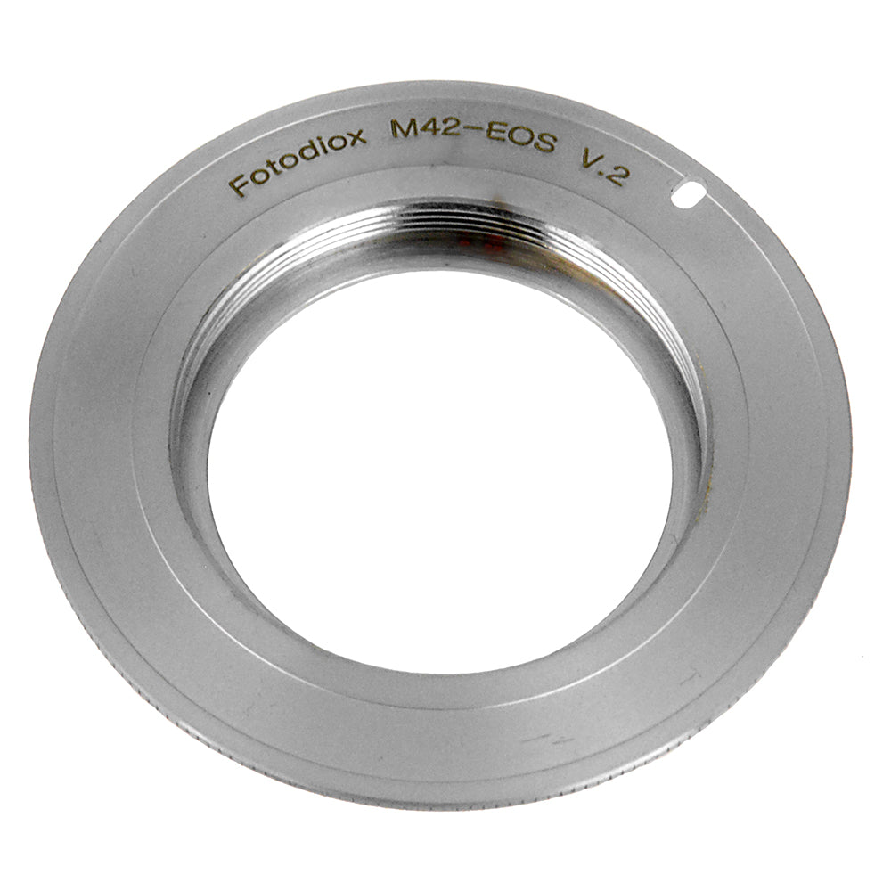 Fotodiox Pro Lens Mount Adapter Compatible with M42 Type 2 Screw Mount SLR Lens to Canon EOS (EF, EF-S) Mount SLR Camera Body - with Generation v10 Focus Confirmation Chip
