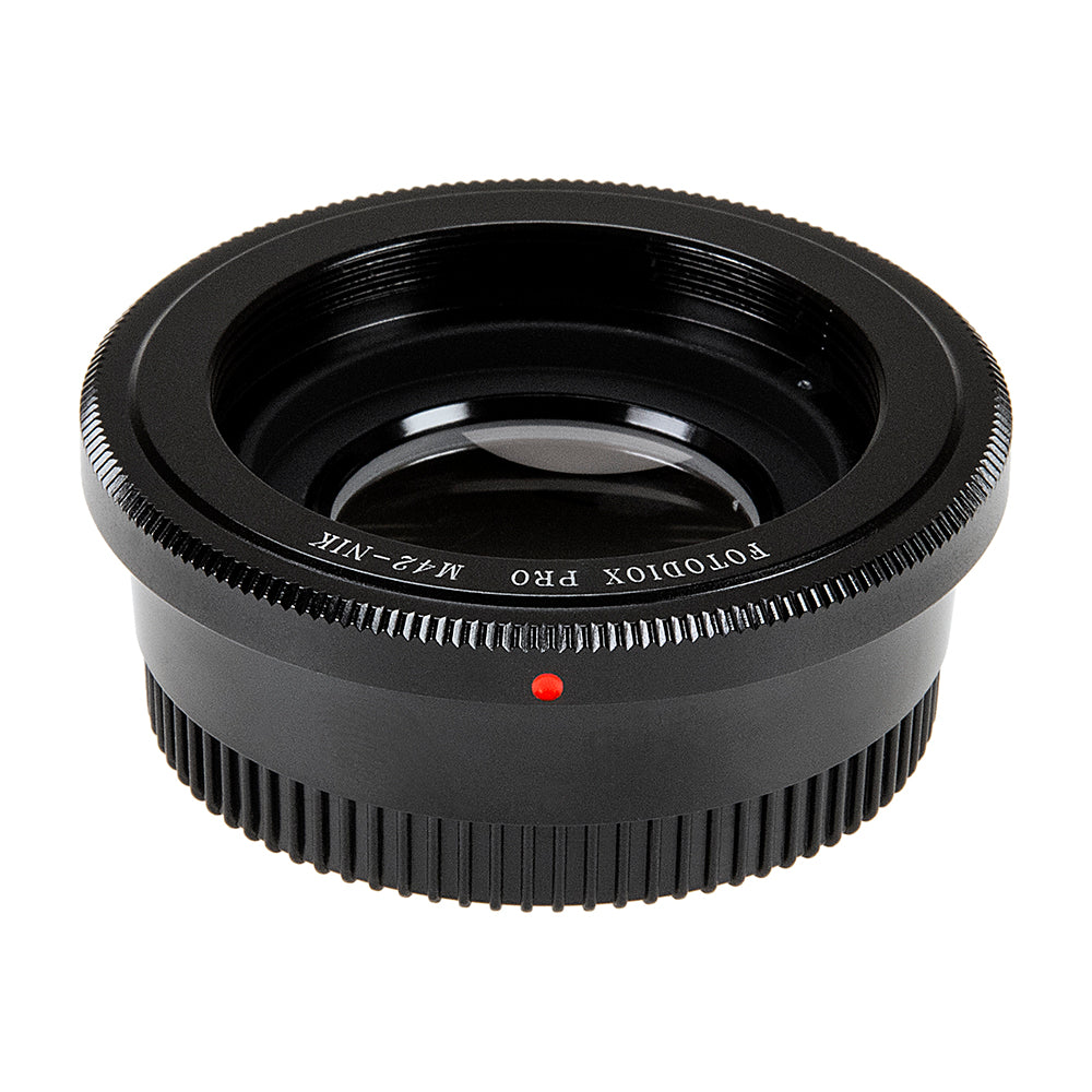 Fotodiox Pro Lens Mount Adapter - M42 Screw Mount SLR Lens to Nikon F Mount SLR Camera Body with Infinity Focus Glass