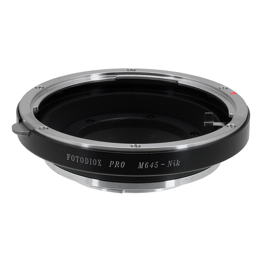 Fotodiox Pro Lens Mount Adapter - Mamiya 645 (M645) Mount Lenses to Nikon F  Mount SLR Camera Body