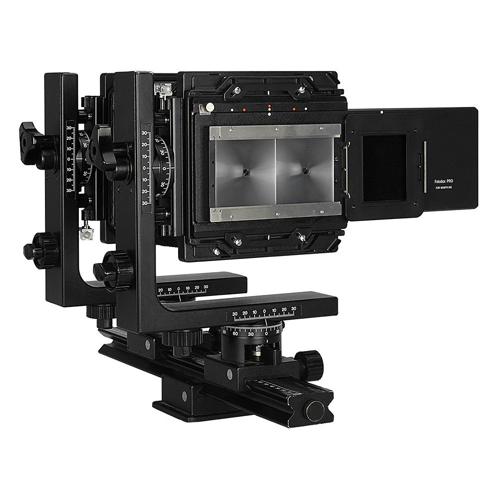 Fotodiox Pro Lens Adapter - Mamiya 645 Film Backs to Large Format 4x5 View Cameras with a Graflok Rear Standard - Shift / Stitch Adapter