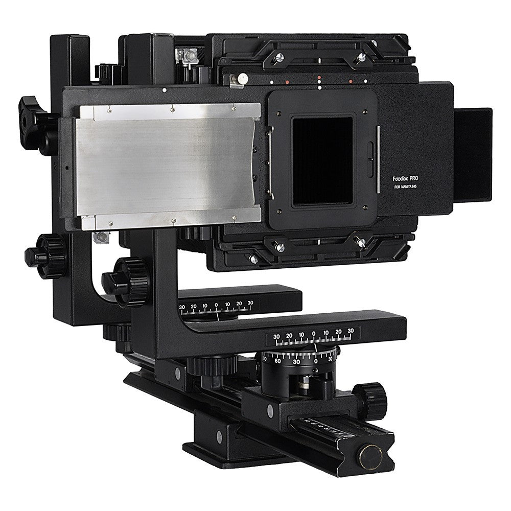 Fotodiox Pro Lens Adapter - Mamiya 645 Film Backs to Large Format 4x5 View Cameras with a Graflok Rear Standard - Shift / Stitch Adapter