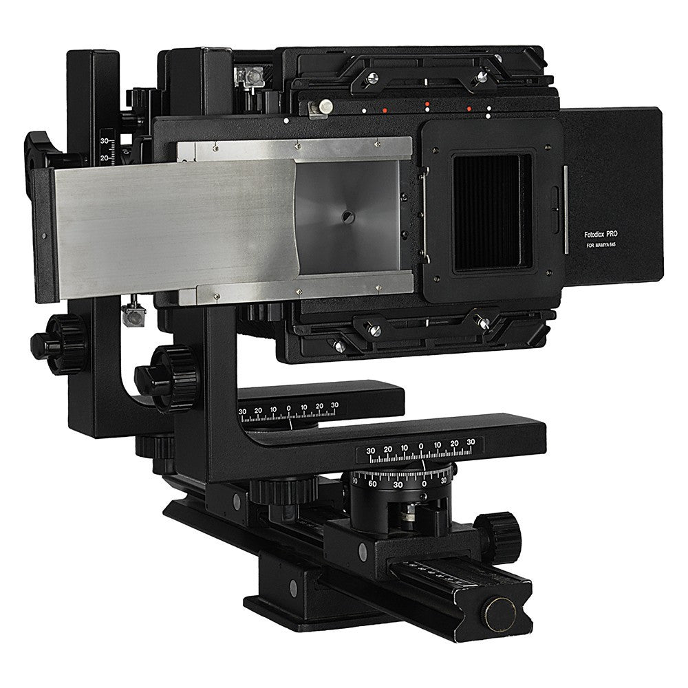 Fotodiox Pro Lens Adapter - Mamiya 645 Film Backs to Large Format 4x5 View Cameras with a Graflok Rear Standard - Shift / Stitch Adapter