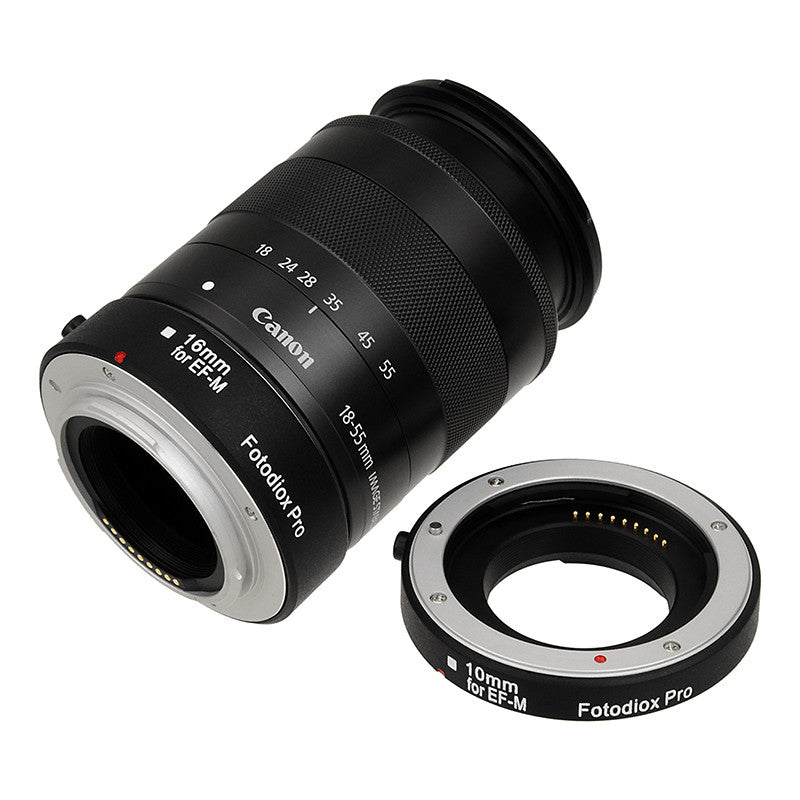 Fotodiox Pro Automatic Macro Extension Tube Set for Canon EOS M (EF-M) Mount Mirrorless Cameras for Extreme Close-up Photography