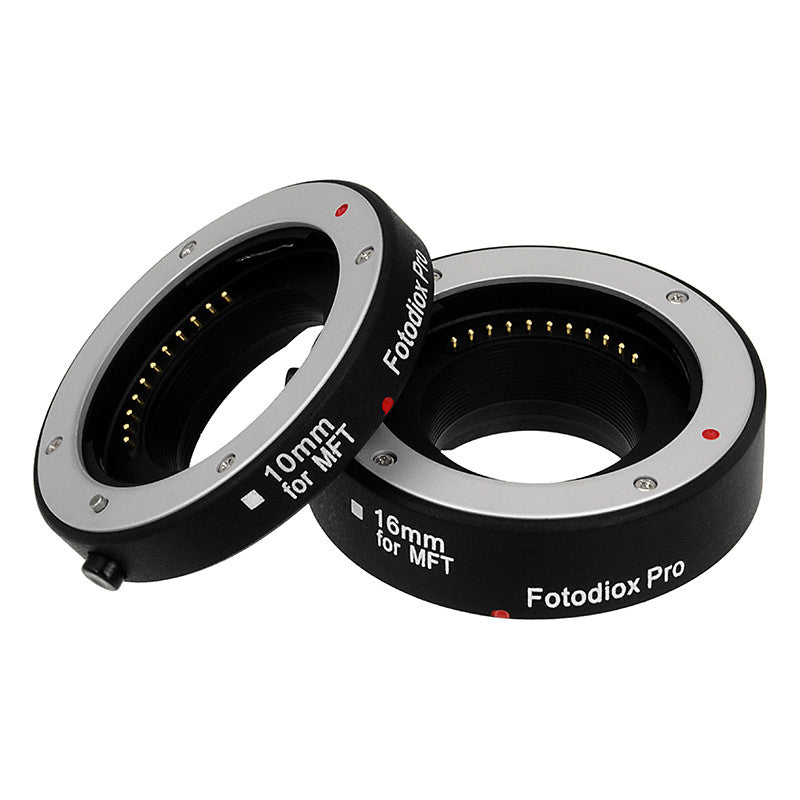 Fotodiox Pro Automatic Macro Extension Tube Set for Micro Four Thirds (MFT, M4/3) Mount Mirrorless Cameras for Extreme Close-up Photography