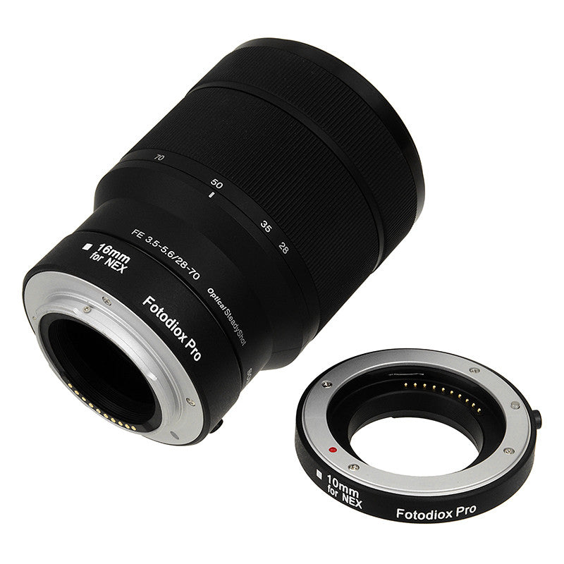 Fotodiox Pro Automatic Macro Extension Tube Set for Sony Alpha E-Mount Mirrorless Cameras for Extreme Close-up Photography