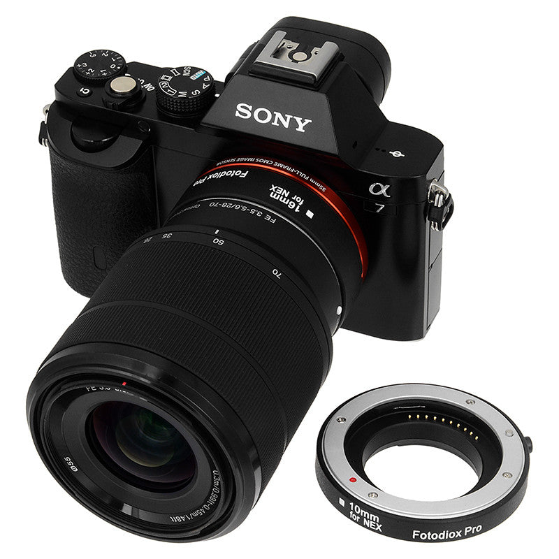 Fotodiox Pro Automatic Macro Extension Tube Set for Sony Alpha E-Mount Mirrorless Cameras for Extreme Close-up Photography