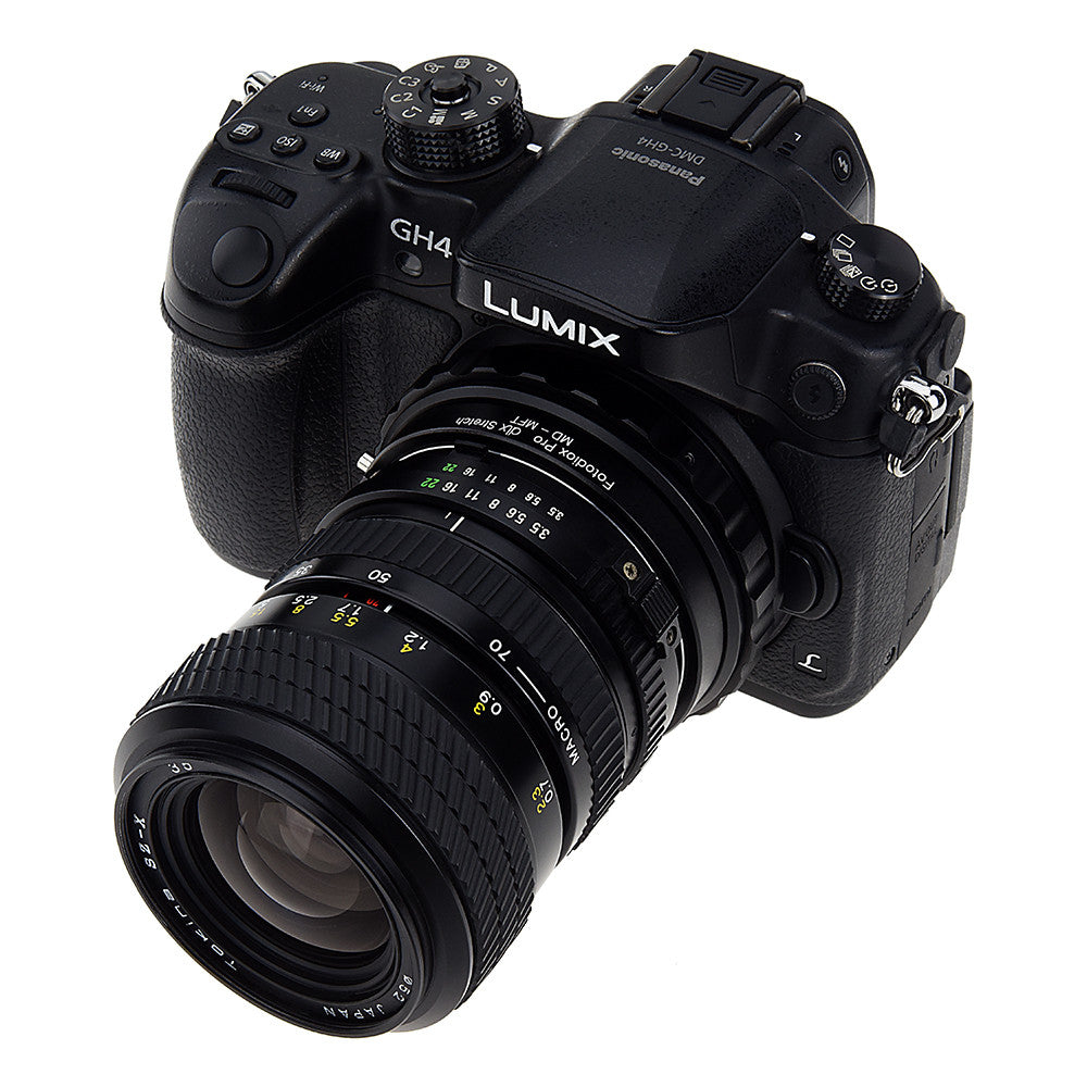Fotodiox DLX Stretch Lens Adapter - Minolta Rokkor (SR / MD / MC) SLR Lens to Micro Four Thirds (MFT, M4/3) Mount Mirrorless Camera Body with Macro Focusing Helicoid and Magnetic Drop-In Filters