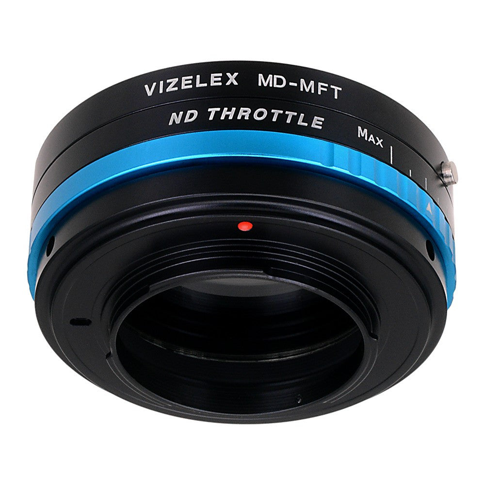Vizelex ND Throttle Lens Mount Adapter - Minolta Rokkor (SR / MD / MC) SLR Lens to Micro Four Thirds (MFT, M4/3) Mount Mirrorless Camera Body with Built-In Variable ND Filter (2 to 8 Stops)