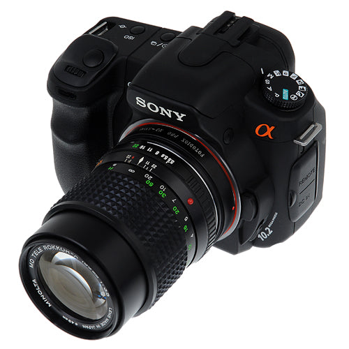 Fotodiox Pro Lens Mount Adapter - Minolta Rokkor (SR / MD / MC) Lens to Sony A-Mount (Minolta AF) Mount Cameras