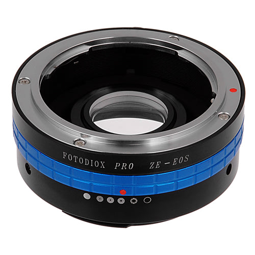 Fotodiox Pro Lens Mount Adapter - Mamiya 35mm (ZE) SLR Lens to Canon EOS (EF, EF-S) Mount SLR Camera Body, with Built-In Aperture Control Dial