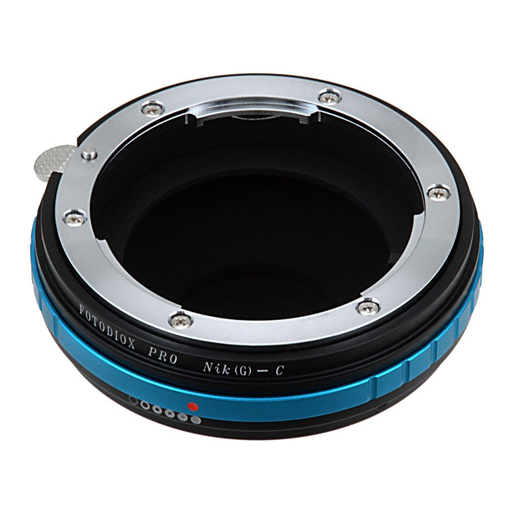 Fotodiox Pro Lens Adapter - Compatible with Nikon Nikkor F Mount G-Type D/SLR Lenses to C-Mount (1" Screw Mount) Cine & CCTV Cameras with Built-In Aperture Control Dial
