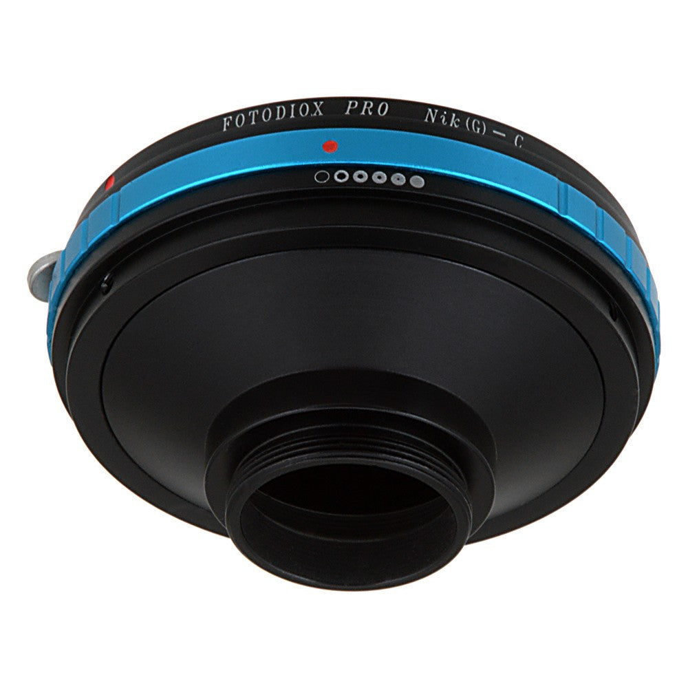 Fotodiox Pro Lens Adapter - Compatible with Nikon Nikkor F Mount G-Type D/SLR Lenses to C-Mount (1" Screw Mount) Cine & CCTV Cameras with Built-In Aperture Control Dial