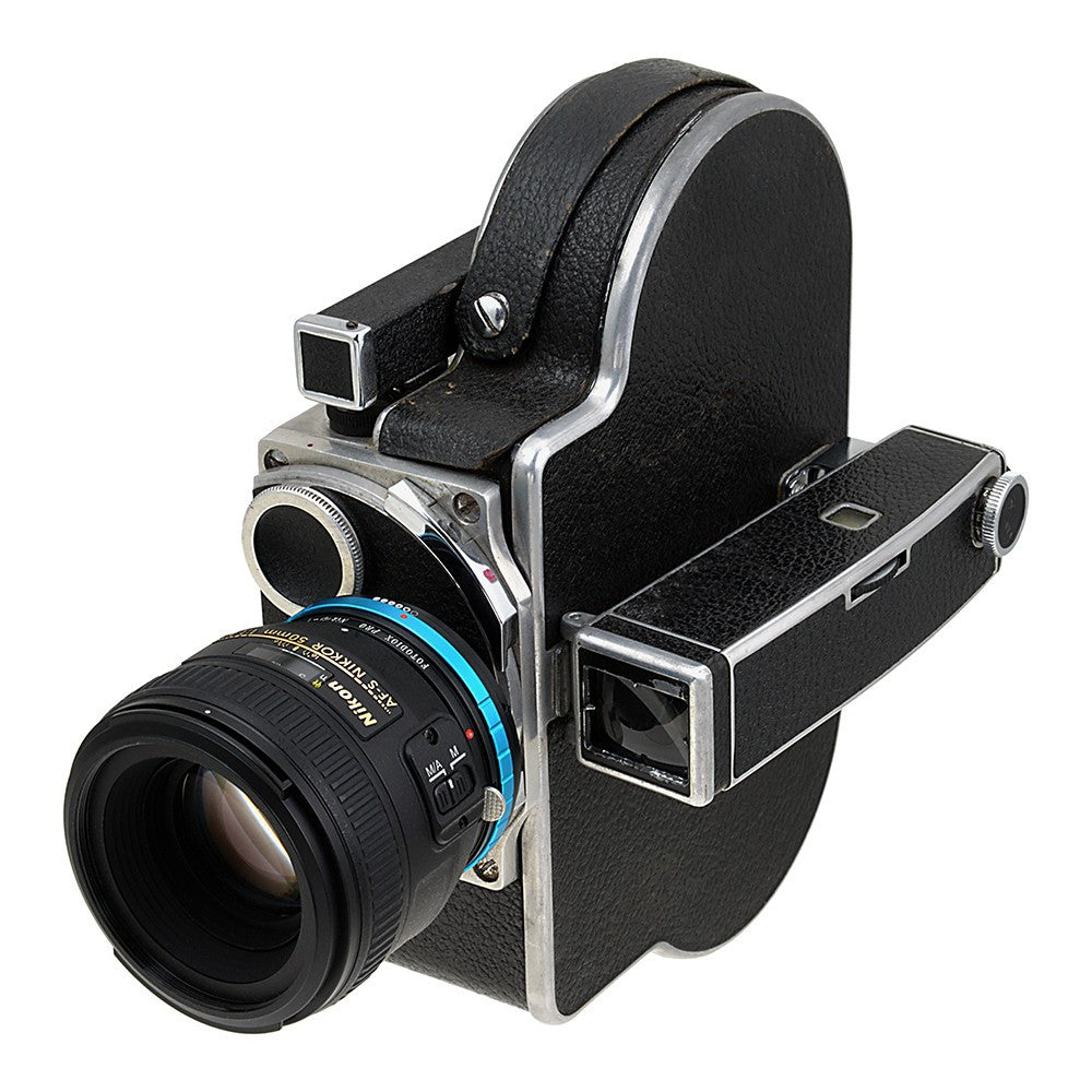 Fotodiox Pro Lens Adapter - Compatible with Nikon Nikkor F Mount G-Type D/SLR Lenses to C-Mount (1" Screw Mount) Cine & CCTV Cameras with Built-In Aperture Control Dial