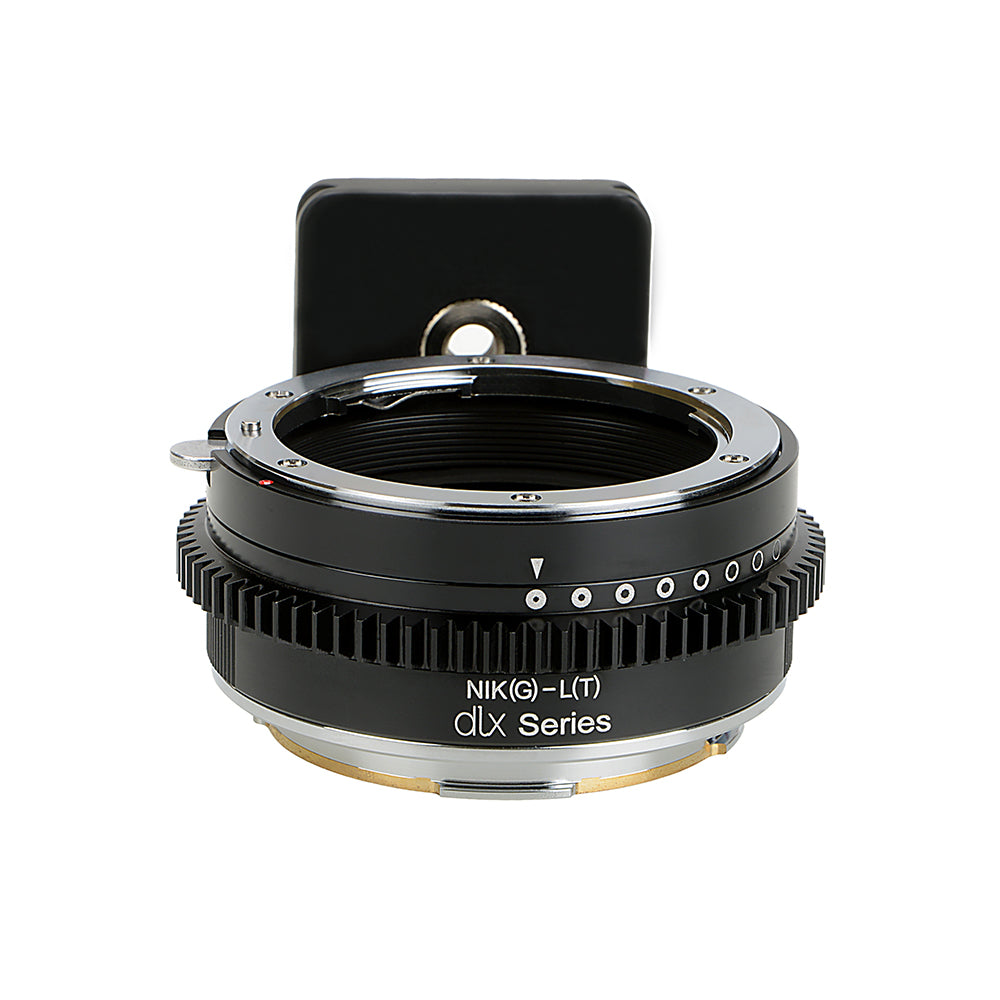 Fotodiox DLX Lens Adapter - Compatible with Nikon F Mount G-Type D/SLR Lenses to L-Mount Alliance Mirrorless Cameras, with Long-Throw De-Clicked Aperture Control