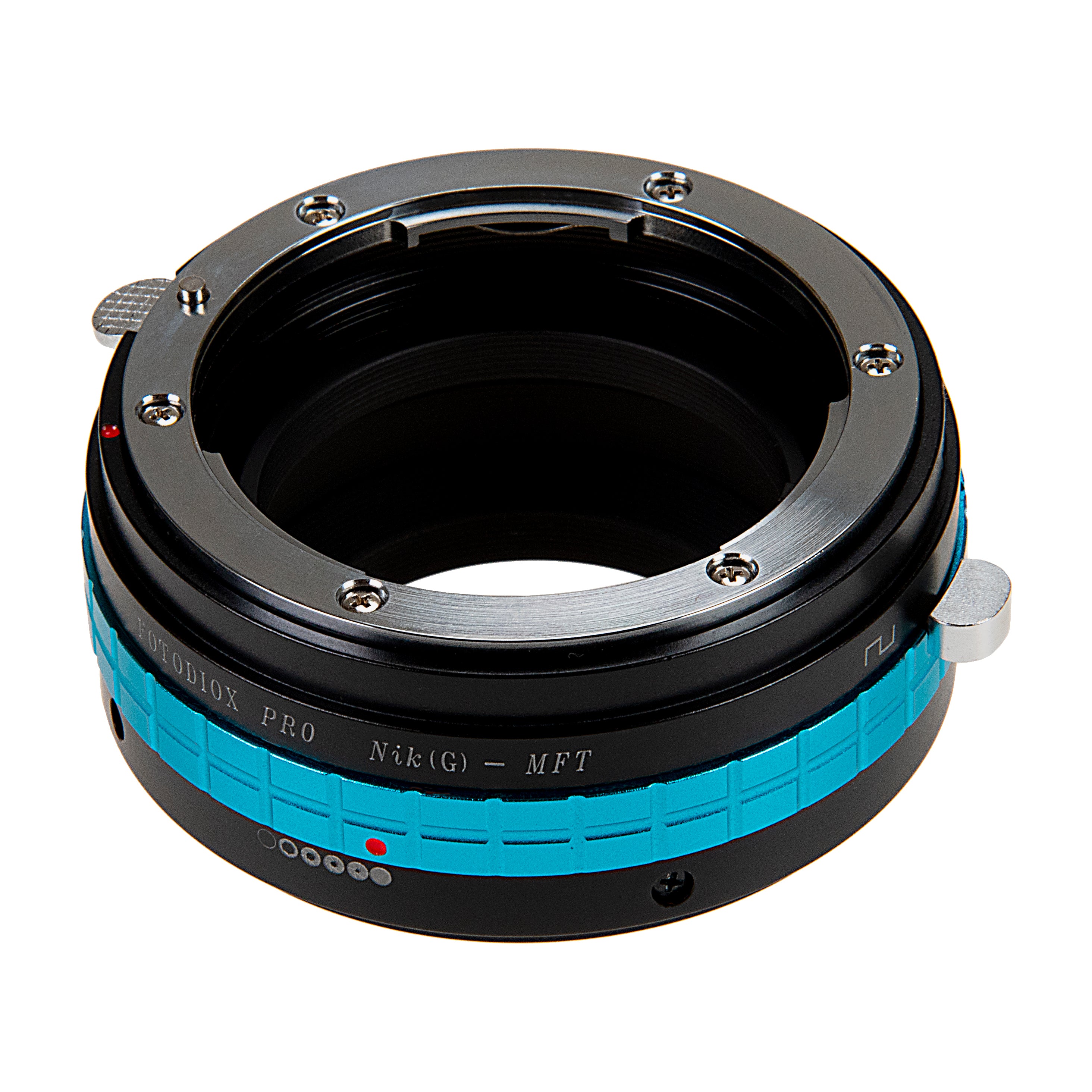 Fotodiox Pro Lens Mount Adapter - Nikon Nikkor F Mount G-Type D/SLR Lens to Micro Four Thirds (MFT, M4/3) Mount Mirrorless Camera Body, with Built-In Aperture Control Dial