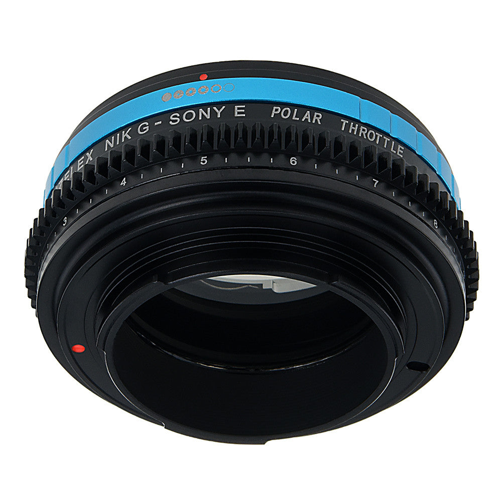 Vizelex Polar Throttle Lens Mount Adapter - Nikon Nikkor F Mount G-Type D/SLR Lens to Sony Alpha E-Mount Mirrorless Camera Body with Built-In Circular Polarizing Filter