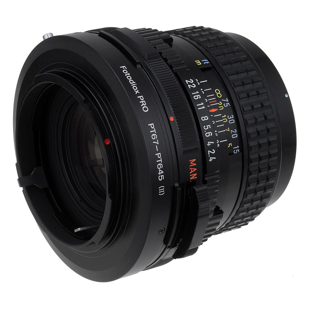 Fotodiox Pro Lens Adapter - Compatible with Pentax 6x7 (P67, PK67) Mount SLR Lenses to Pentax 645 (P645) Mount Cameras