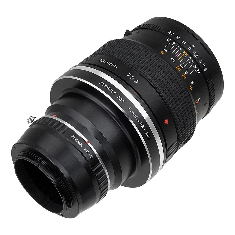 Fotodiox Pro Lens Mount Adapter - Bronica GS-1 (PG) Mount SLR Lens to Sony Alpha E-Mount Mirrorless Camera Body