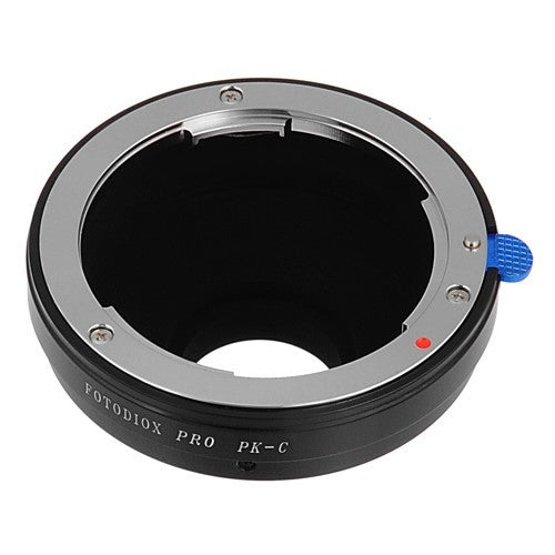 Fotodiox Pro Lens Adapter - Compatible with Pentax K Mount (PK) SLR Lenses to C-Mount (1" Screw Mount) Cine & CCTV Cameras