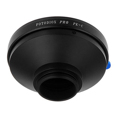 Fotodiox Pro Lens Adapter - Compatible with Pentax K Mount (PK) SLR Lenses to C-Mount (1" Screw Mount) Cine & CCTV Cameras