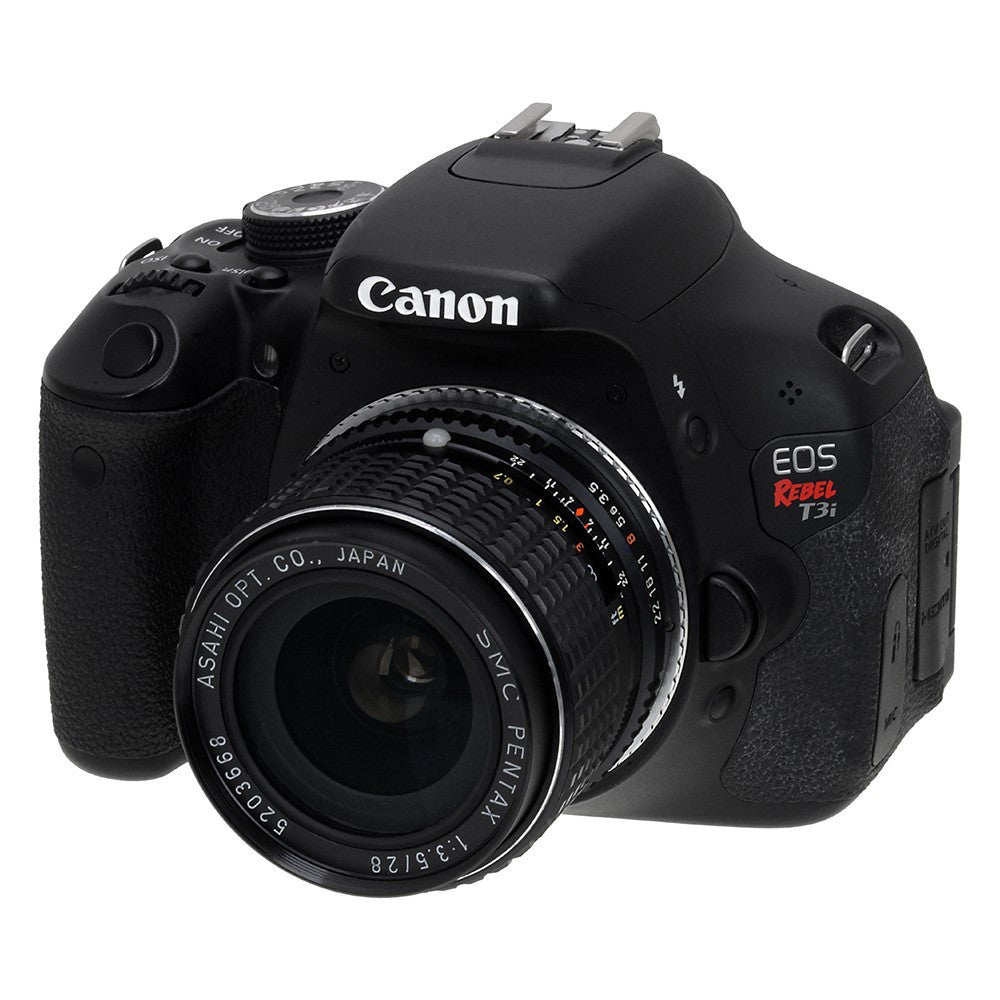 Fotodiox Lens Adapter - Compatible with Pentax K Mount (PK) Lenses to Canon EOS (EF-S Only) Mount Cameras