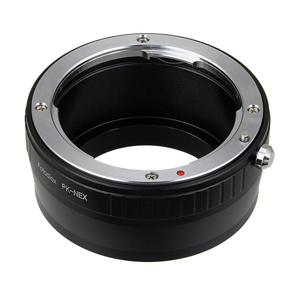 Fotodiox Lens Mount Adapter - Pentax K Mount (PK) SLR Lens to Sony Alpha E-Mount Mirrorless Camera Body