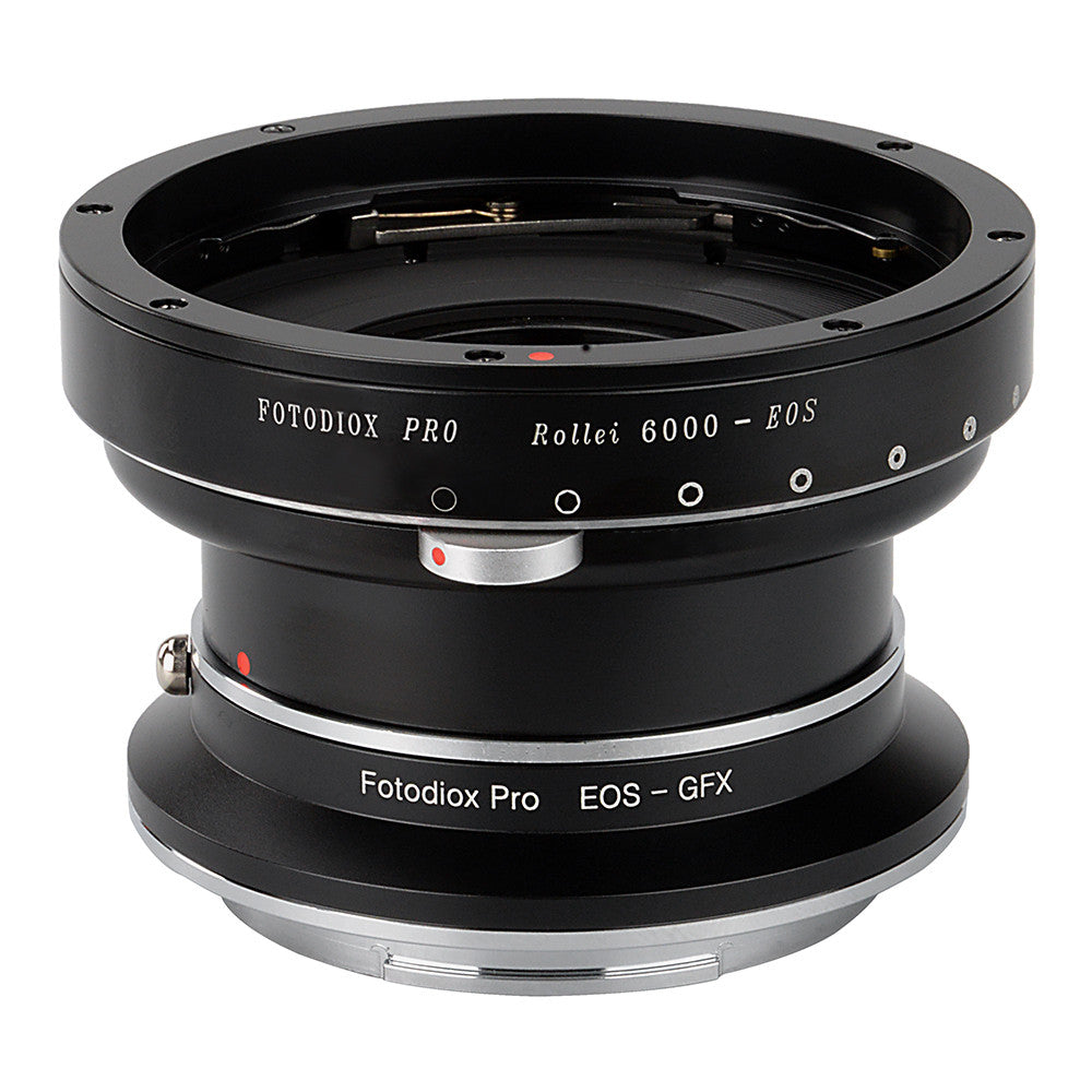 Fotodiox Pro Lens Mount Double Adapter - Rollei 6000 (Rolleiflex) Series and Canon EOS (EF / EF-S) D/SLR Lenses to Fujifilm Fuji G-Mount GFX Mirrorless Digital Camera Systems (such as GFX 50S and more)