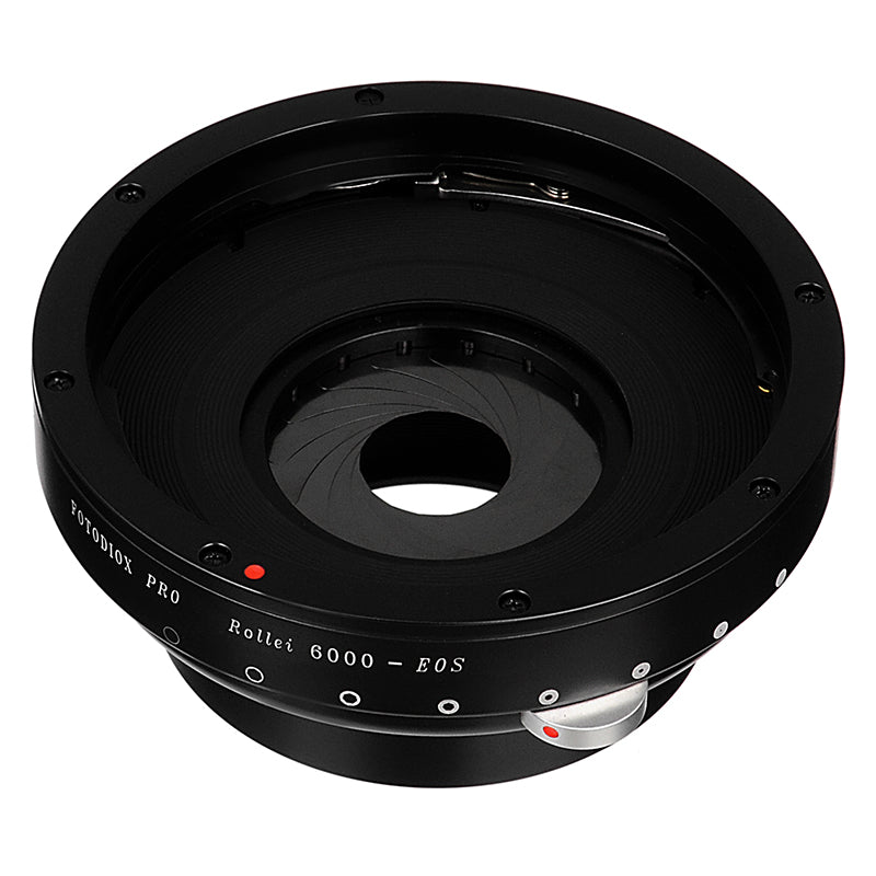 Fotodiox Pro Lens Mount Adapter Compatible with Rollei 6000 (Rolleiflex) Series Lenses to Canon EOS (EF, EF-S) Mount SLR Camera Body - with Generation v10 Focus Confirmation Chip and Built-In Aperture Iris