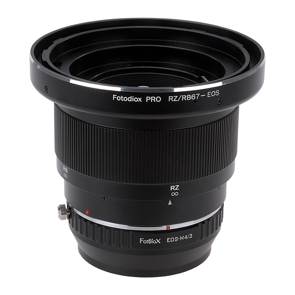 Fotodiox Pro Lens Mount Double Adapter, Mamiya RB67/RZ67 Mount and Canon EOS (EF / EF-S) D/SLR Lenses  to Micro Four Thirds (MFT, M4/3) Mount Mirrorless Camera Body with Built-In Focus Control Dial