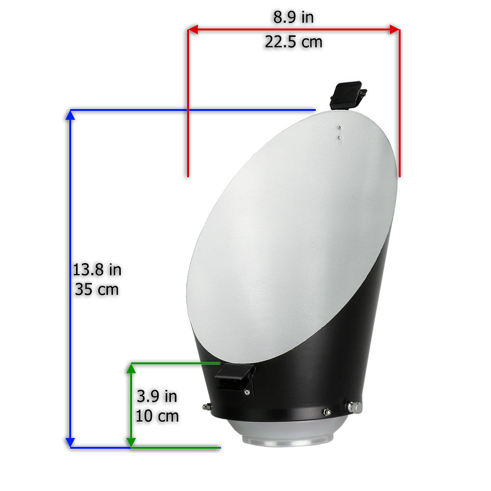 Fotodiox Background Reflector for Balcar and Paul C Buff (AlienBees, Einstein, White Lightning) Compatible Lights - Included Diffusion Sheet