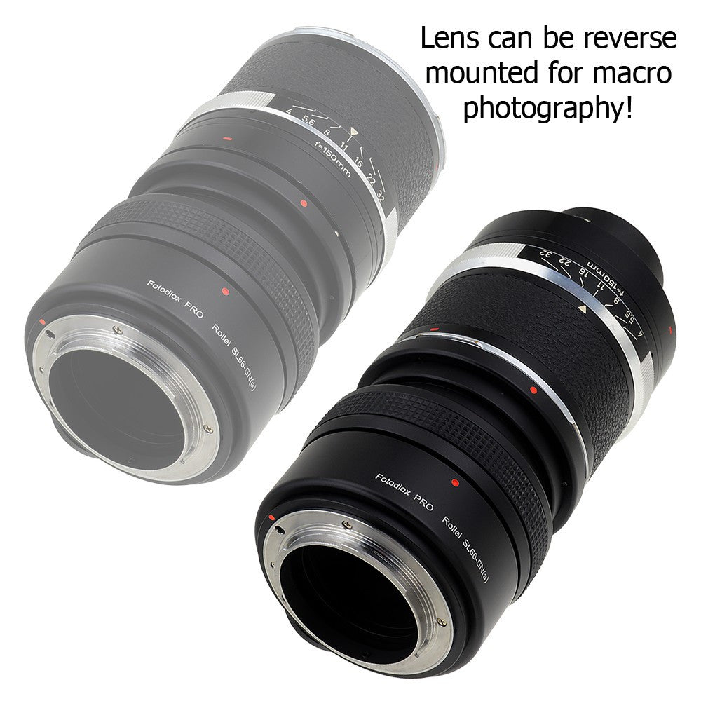 Fotodiox Pro Lens Mount Adapter - Rolleiflex SL66 Series Lens to Sony Alpha A-Mount (and Minolta AF) Mount SLR Camera Body with Built-In Focusing Helicoid