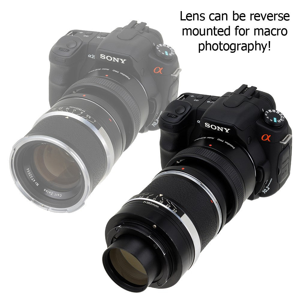 Fotodiox Pro Lens Mount Adapter - Rolleiflex SL66 Series Lens to Sony Alpha A-Mount (and Minolta AF) Mount SLR Camera Body with Built-In Focusing Helicoid