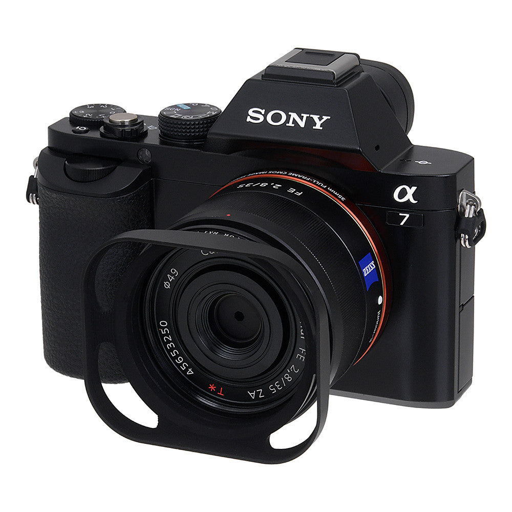 Fotodiox Pro Leica Inspired Lens Hood for the Sony Cyber-Shot DSC-RX1/RX1R/RX1R II, Sony Sonnar T* E 24mm f/1.8, FE 35mm f/2.8, FE 55mm f/1.8 Lenses - Metal Bayonet Lens Hood (replaces Sony LHP1)