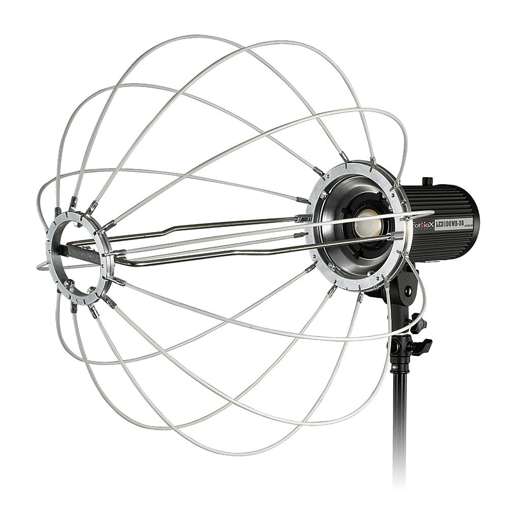 Fotodiox Lantern Softbox with Profoto Speedring for Profoto and Compatible - Collapsible Globe Softbox with Partial Silver Reflective Interior and Soft Diffusion Panels
