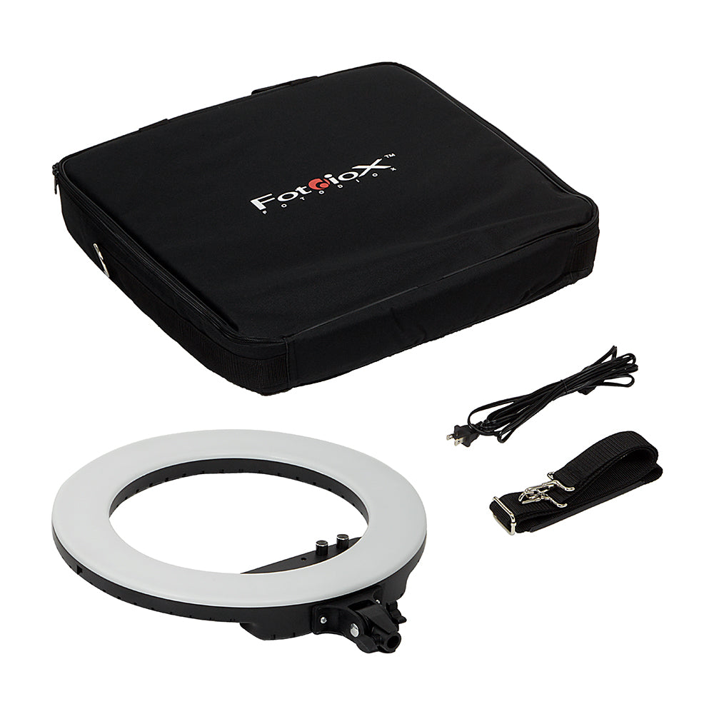 Fotodiox Selfie Starlite Vlog Light - 18in Bi-Color Dimmable LED Ring Light for Portrait, Photography, Makeup, YouTube, Live Streaming Video and more
