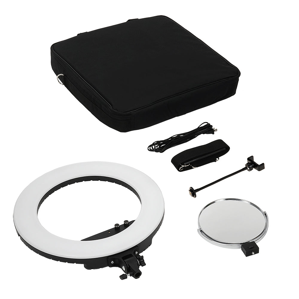 Fotodiox Selfie Starlite Vlog Light - 18in Bi-Color Dimmable LED Ring Light for Portrait, Photography, Makeup, YouTube, Live Streaming Video and more