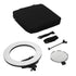 Fotodiox Selfie Starlite Vlog Light - 18in Bi-Color Dimmable LED Ring Light for Portrait, Photography, Makeup, YouTube, Live Streaming Video and more