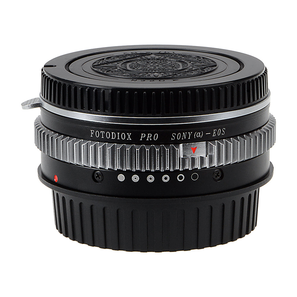 Fotodiox Pro Lens Mount Adapter - Sony Alpha A-Mount (and Minolta AF) DSLR Lens to Canon EOS (EF, EF-S) Mount SLR Camera Body, with Built-In Aperture Control Dial