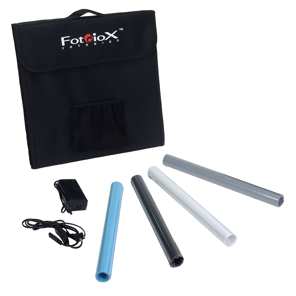 Fotodiox Pro LED Studio-in-a-Box for Table Top Photography - Includes light tent, Integrated LED Lights, carrying case and four backdrops