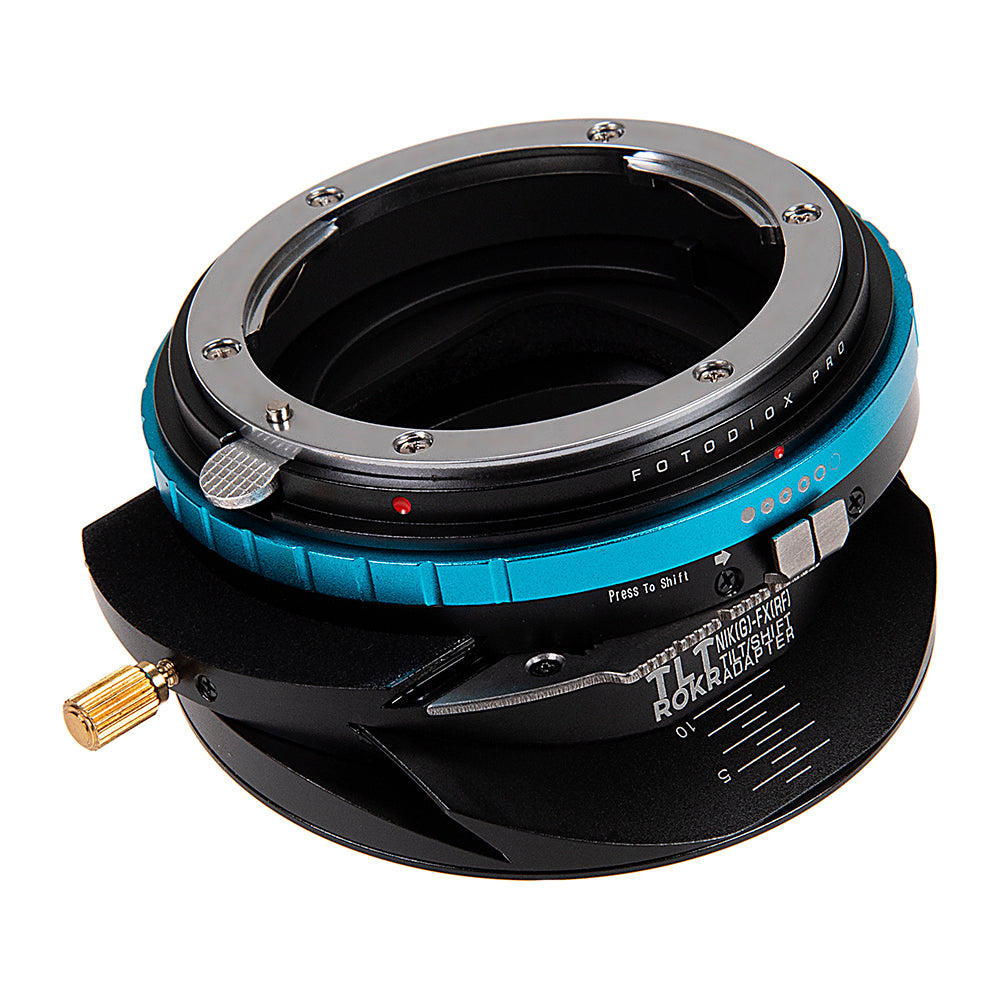 Fotodiox Pro TLT ROKR - Tilt / Shift Lens Mount Adapter for Nikon Nikkor F Mount G-Type D/SLR Lenses to Fujifilm Fuji X-Series Mirrorless Camera Body