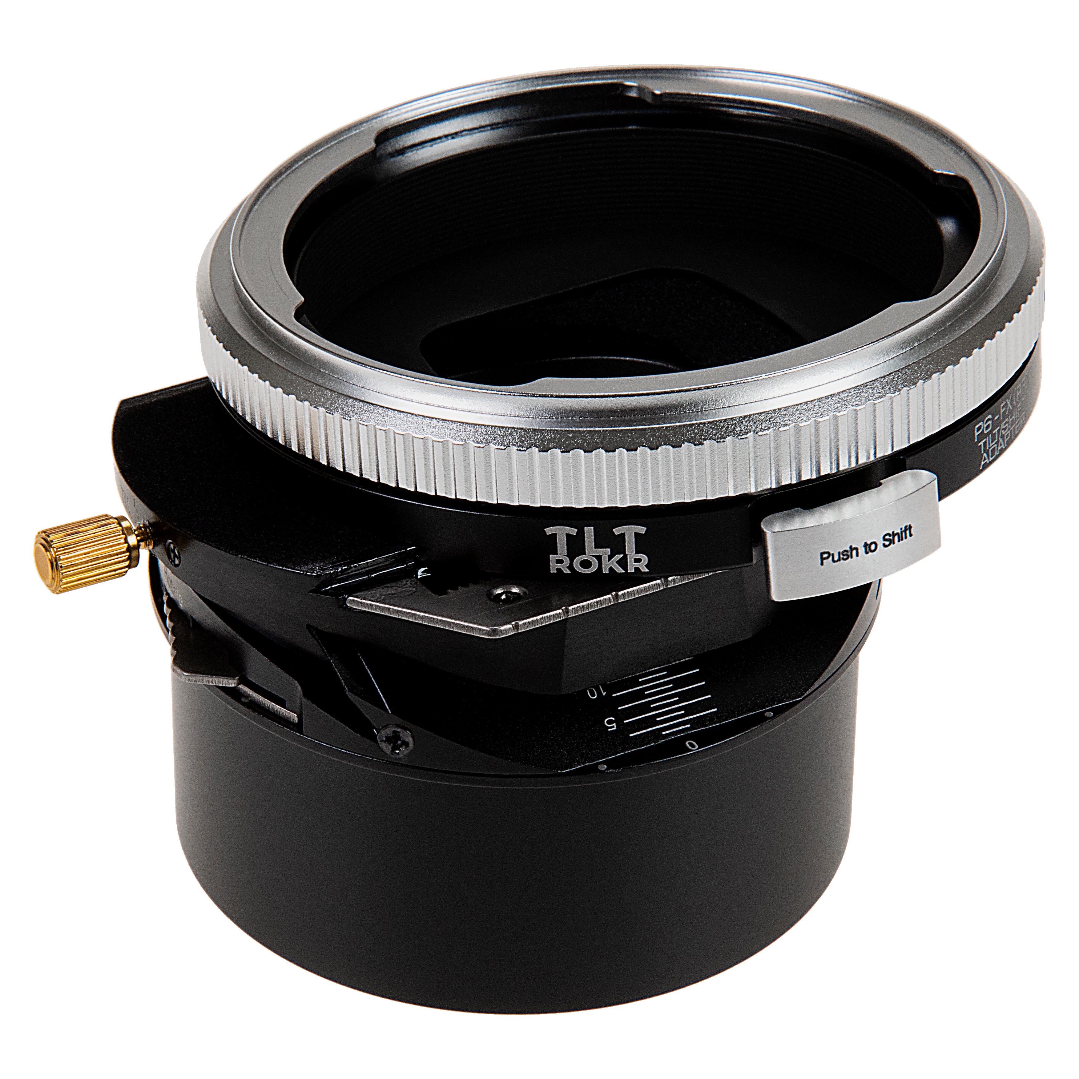 Fotodiox Pro TLT ROKR - Tilt / Shift Lens Mount Adapter for Pentacon 6 (Kiev 66) SLR Lenses to Fujifilm Fuji X-Series Mirrorless Camera Body