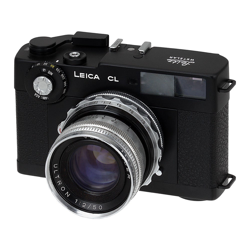 Fotodiox Pro Lens Adapter with Leica 6-Bit M-Coding & Focus Dial - Compatible with Voigtländer Nokton & Ultron 50mm Lenses to Leica M Mount Rangefinder Cameras