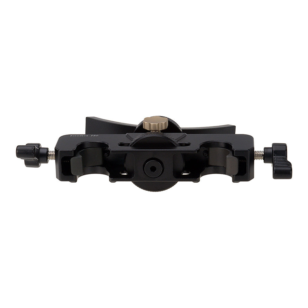 Fotodiox Pro Yoke Lens Support - Universal Telephoto, Long Lens Support Bracket for 15mm Rod System with Height Adjustable Trimmer Knob