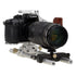 Fotodiox Pro Yoke Lens Support - Universal Telephoto, Long Lens Support Bracket for 15mm Rod System with Height Adjustable Trimmer Knob