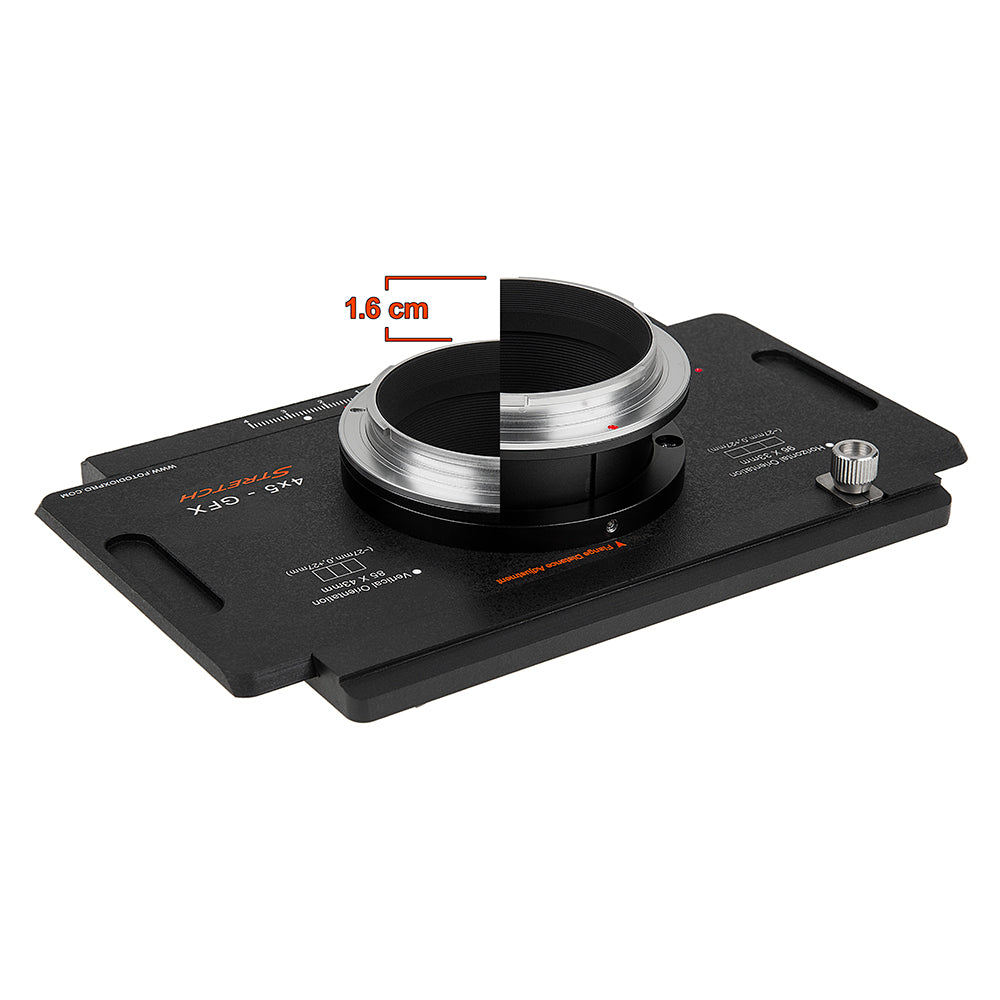 Fotodiox Pro Shift / Stitch Lens Adapter - Compatible with Large Format 4x5  View Cameras with a Graflok Rear Standard to Fujifilm G-Mount Digital