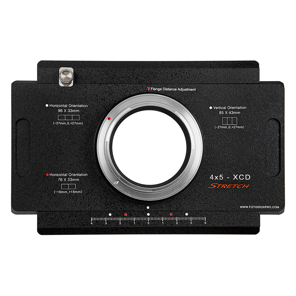 Fotodiox Pro Lens Adapter - Hasselblad XCD Mount Mirrorless Cameras to Large Format 4x5 View Cameras with a Graflok Rear Standard - Shift / Stitch Adapter